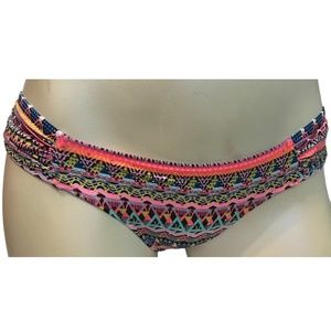 Victoria's Secret Multi Zig Zag Foil The Knockout Bikini Swim Bottom XS